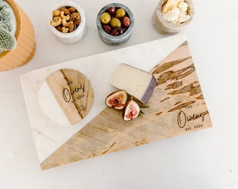 Charcuterie Board, Cheese Board, Custom Cutting Board, Engraved Wedding Gift, Personalized Wedding Gift for Couple, Bridal Shower Gift