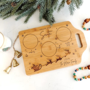 Personalized Santa Cookie Tray | Custom Treats for Santa Board |