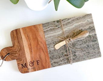 Cheese Board | Personalized Charcuterie Board | Custom Cutting Board | Wedding and Anniversary Gift | Housewarming Gift