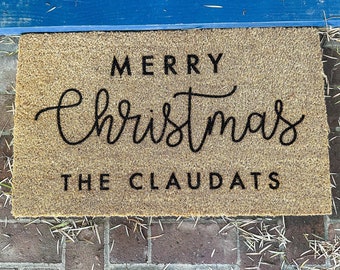 Christmas Doormat Personalized