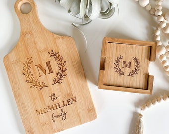 Personalized Cutting Board, Engraved Cutting Board, Housewarming Gift, Bamboo Charcuterie Board, Cheese Board, Wedding gift, Family Gift