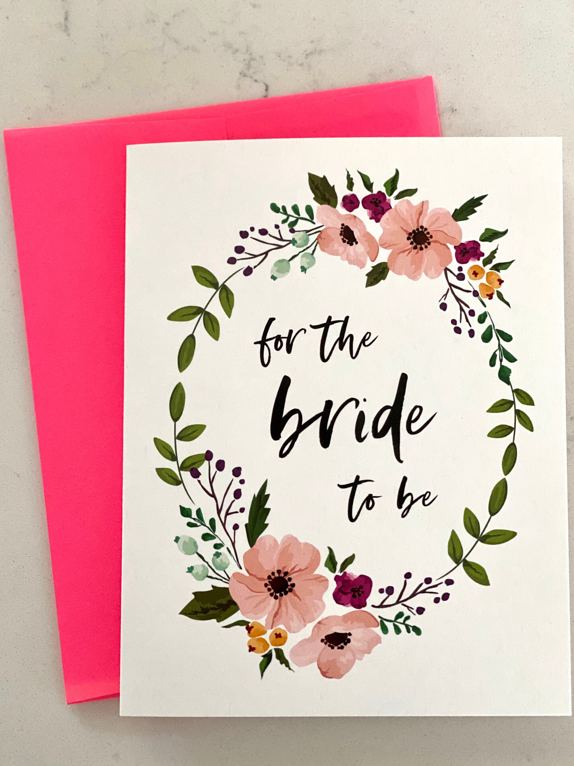 Bride To Be Card Bridal Shower Card Blank Inside Etsy