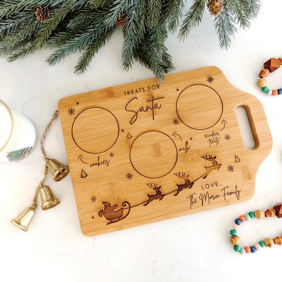 Personalized Santa Cookie Tray | Custom Treats for Santa Board |