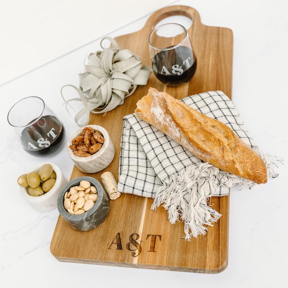Custom XL Charcuterie Board Wedding Gift, Engraved Engagement Bridal Shower Gift, Anniversary Gifts, Couple Gift, Newlywed Gift