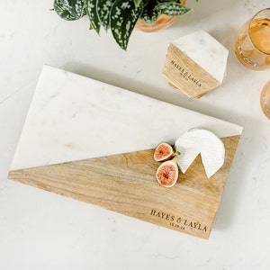 Personalized Marble Wood Cutting Board, Cheese Board, Charcuterie Board,  Anniversary Gift, Wedding Gift, Housewarming Gift, Serving Board 