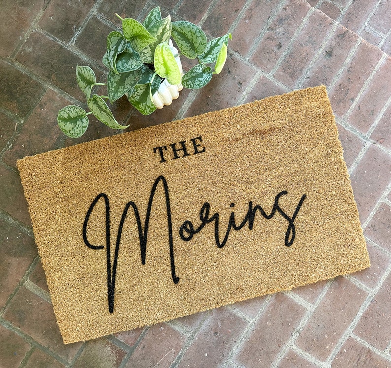 Custom Doormat, Wedding Gift, Housewarming Gift, Closing Gift, Family Gift, Christmas Gift Bild 4