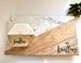 Marble and Mango Wood board w/brass feet | Charcuterie Board | Personalized Cheese Board | Wedding Gift | Engagement Gift | Cutting Board
