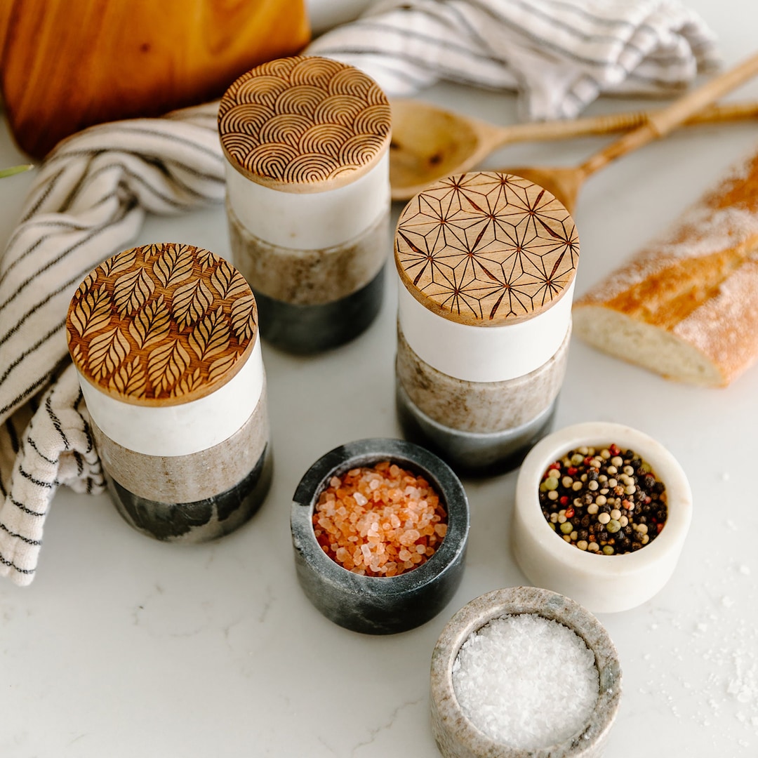 Stacking Pinch Pots With Lid, Salt Cellar, Spice Cellar, Salt and