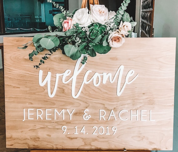 Wedding Welcome Sign Modern Welcome Sign Wedding Decor Wedding Ceremony Sign, Modern Wedding, Boho Wedding