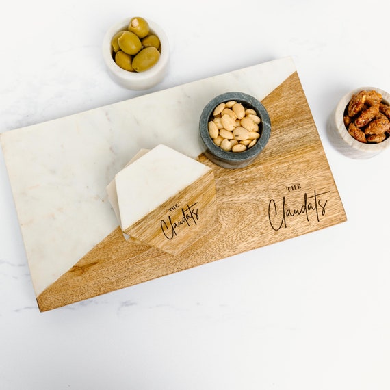 Wedding Gift, Engagement Gift, Personalized Cutting Board Serving Board, Engraved Cheese Board, Custom Charcuterie Board, Gift for Couple