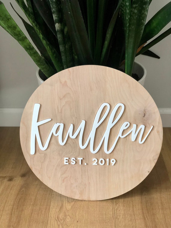 Wedding Guest Book Alternative, Last Name Sign, Established Sign, Wedding Sign, Family Name Sign, Personalized Wedding Gift