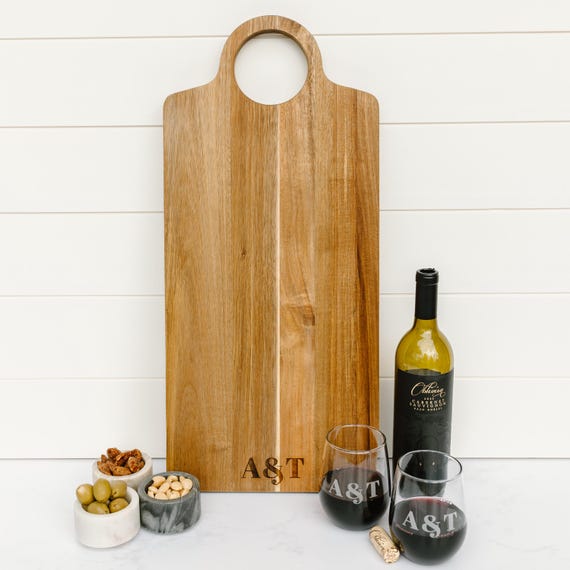 Personalized Cutting Board, Charcuterie Board Wedding Gift, Engraved Engagement Bridal Shower Gift, Anniversary Gifts, Couple Gift, Newlywed