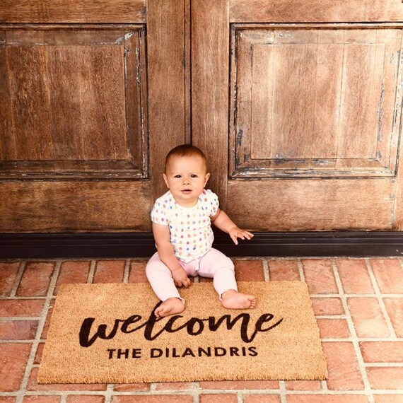 Custom Door Mat, Personalized Doormat, Housewarming gift, New Home Gift, Closing Gift, Welcome Mat, Family Gift, Christmas Gift