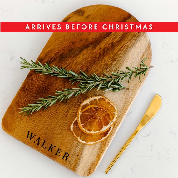 Personalized Charcuterie Board with Brass Spreader