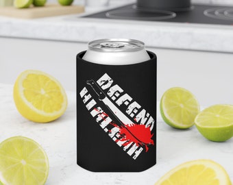 DEFEND HIALEAH Can Cooler - Hialeah Gift for 305 Miami Cuban Latino Machete