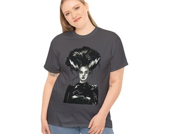 THE BRIDE to be... Horror fan classic monsters T-Shirt Original Art