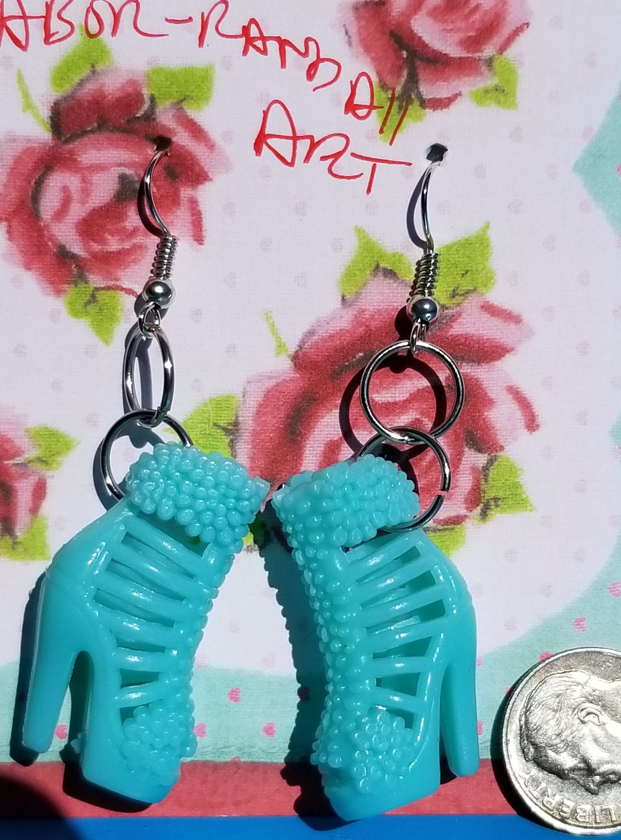 Barbie Shoe Dangle Earrings with Stainless steel hardware Etsy