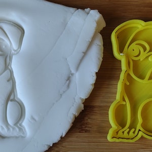 mia's pug cookie cutter & embosser fondant playdoh clay icing