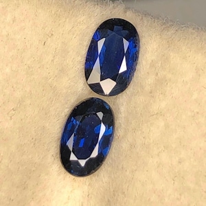 Natural Rare Blue Kashmir Sapphire, Pair 1.00 Carats Heated Kashmir Sapphire, For Premium Earrings/ Solitaire Jewelry Earthmined Gemstone