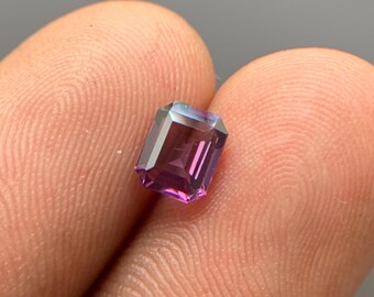 Purple Spinel Gemstone: 0.80 Carat Cushion Cut, Ceylon Spinel