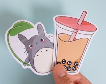 Studio Ghibli Inspired Stickers | Totoro Stickers | Soot Boba Stickers | Vinyl Stickers | Cute Stickers | Waterproof Stickers