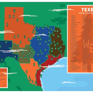 Texas Camping Karte