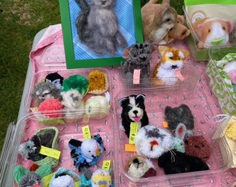Custom Pets Order (yarn pompom,punch needle’s embroidery or needle felting)
