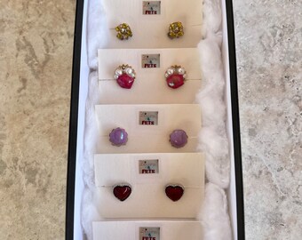 Titanium & UV resins Piecing earrings 6 kinds