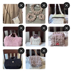 Bolso/cartera de tela tipo gofre para coser