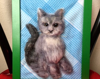 British Shorthair Cat Figure Framed