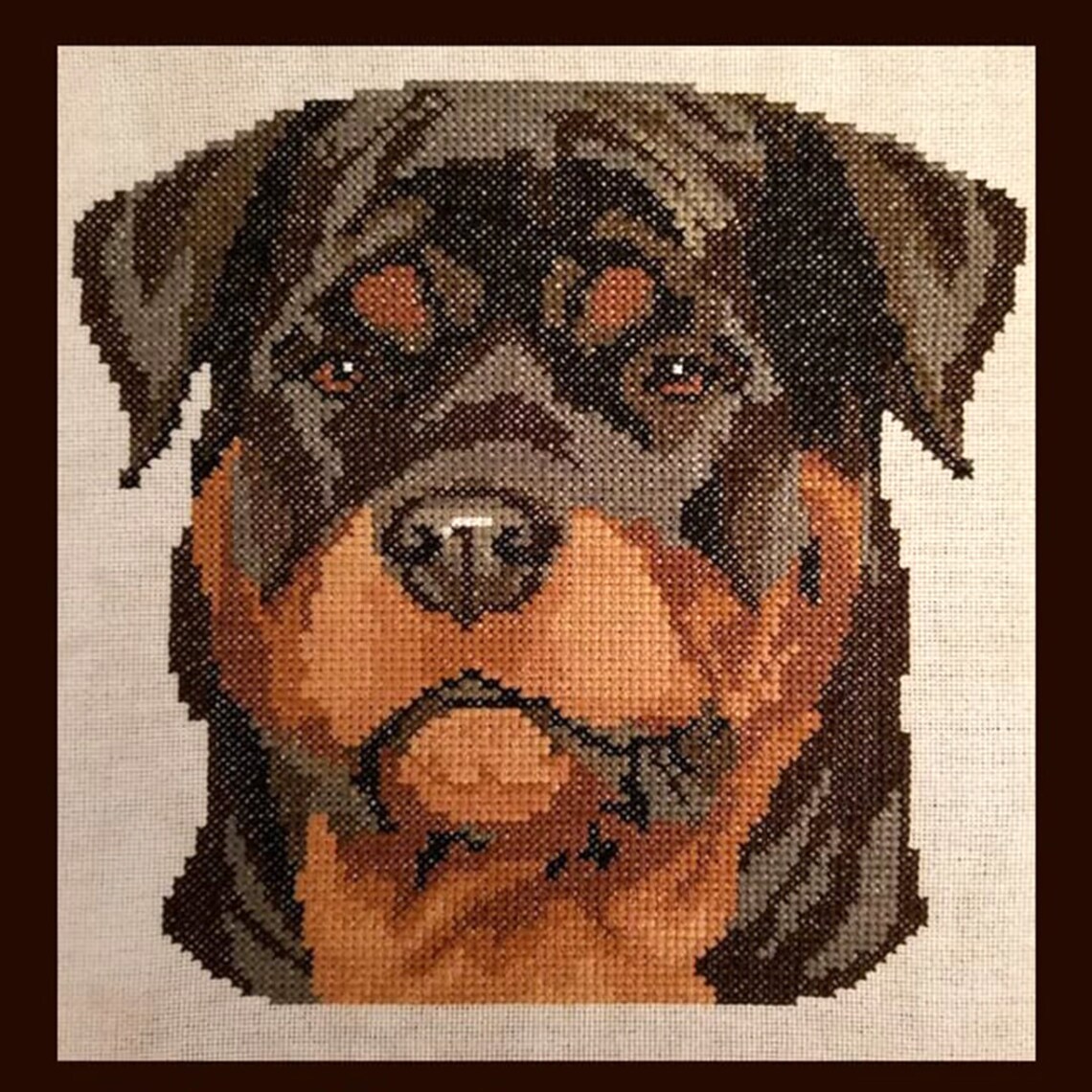 Rottweiler Dog Cross Stitch Pattern Pdf. Modern Pet Memorial Etsy