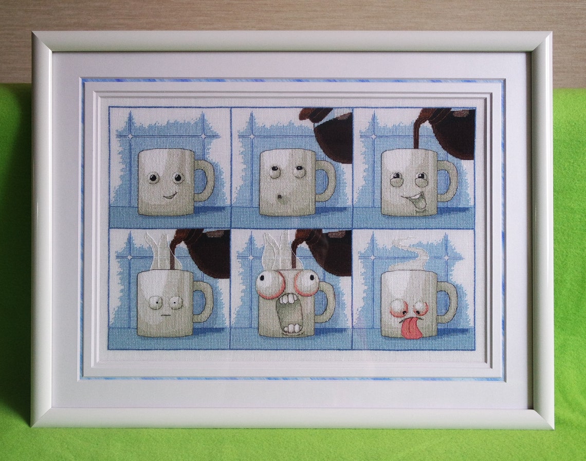 The Life of Mug. Cross Stitch Pattern. Cross Stitch Design. - Etsy