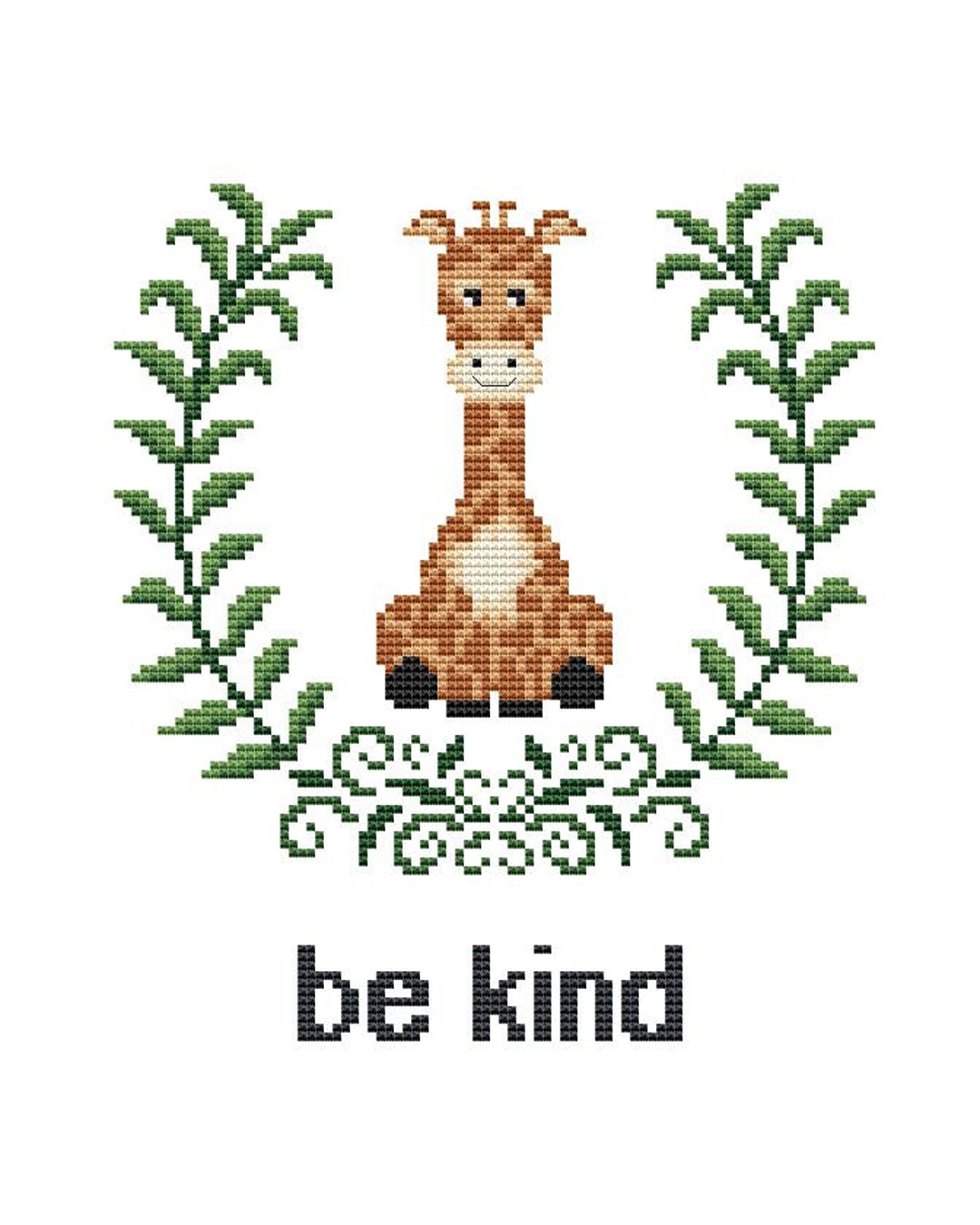 Woodland Baby Giraffe Cross Stitch Pattern Pdf. Nursery Decor. Jungle