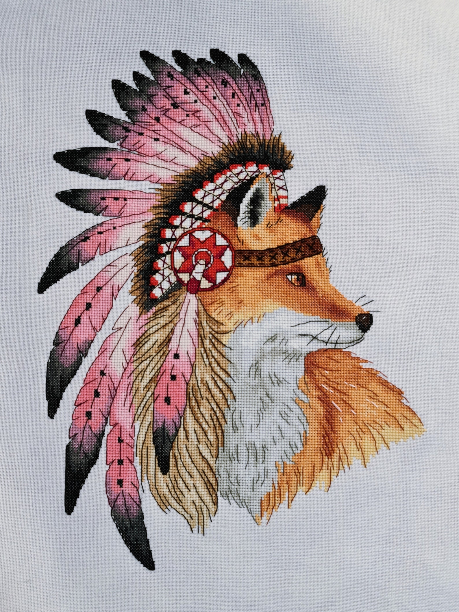 Amerindian Fox. Cross Stitch Pattern. Cross Stitch Design. Etsy