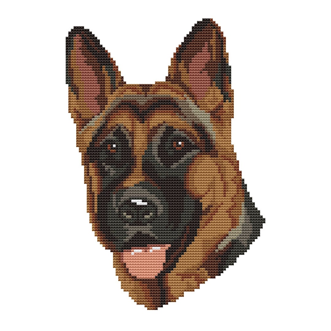 German Shepherd Dog Counted Cross Stitch Pattern Pdf. Modern Etsy