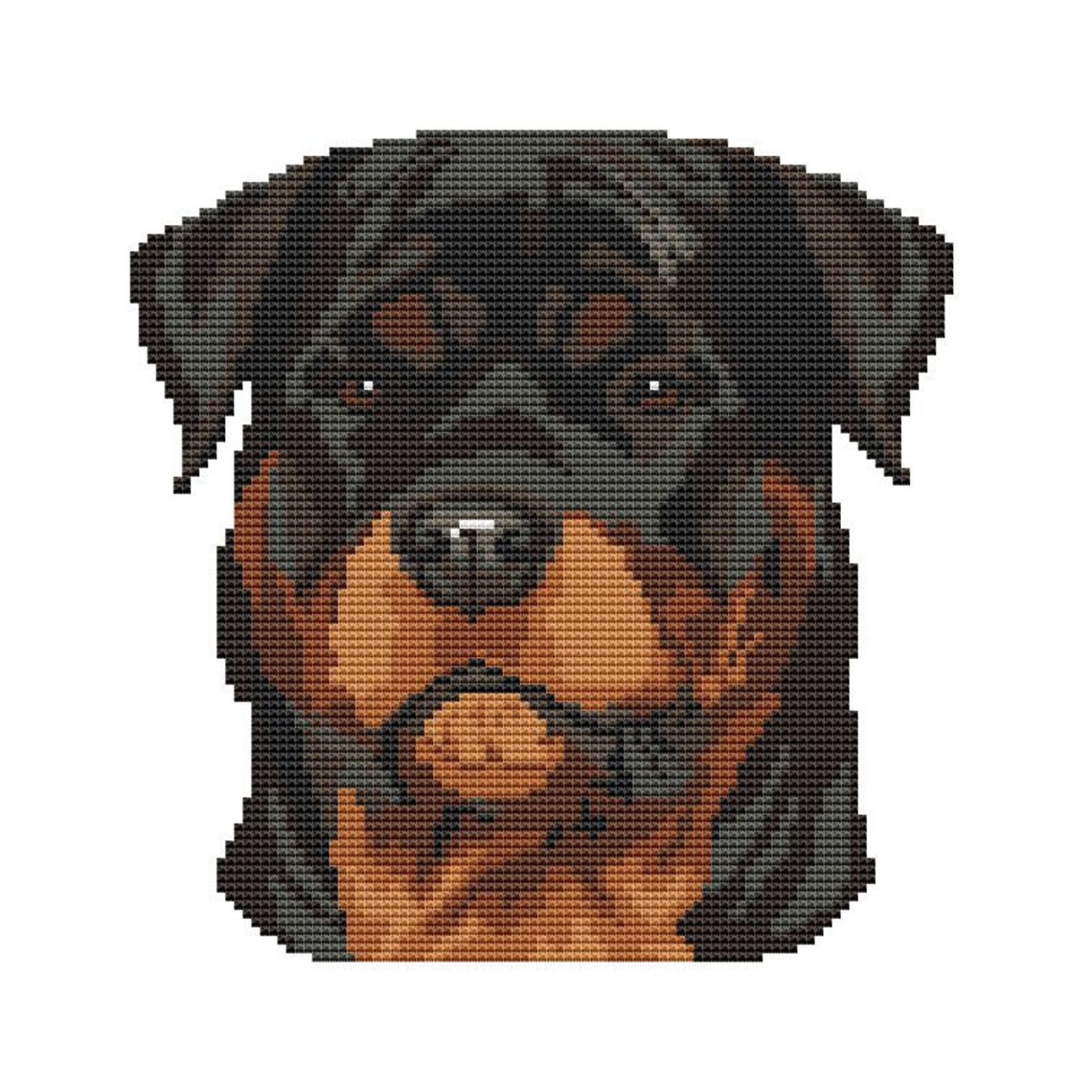 Rottweiler Dog Cross Stitch Pattern Pdf. Modern Pet Memorial Etsy
