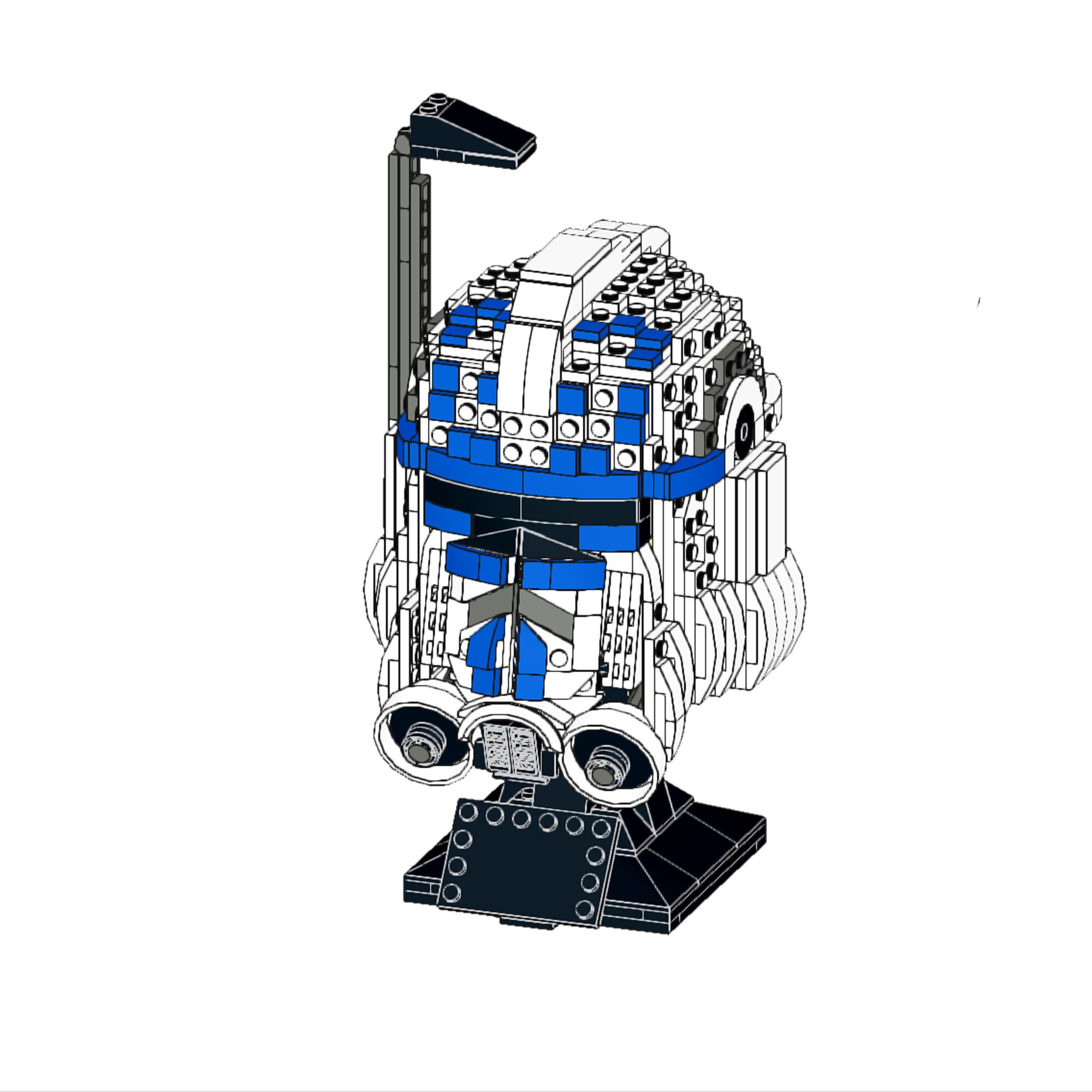 INSTRUCTIONS for a LEGO Helmet Inspired by Captain Rex s Phase 2 Helmet From Star Wars Etsy UK