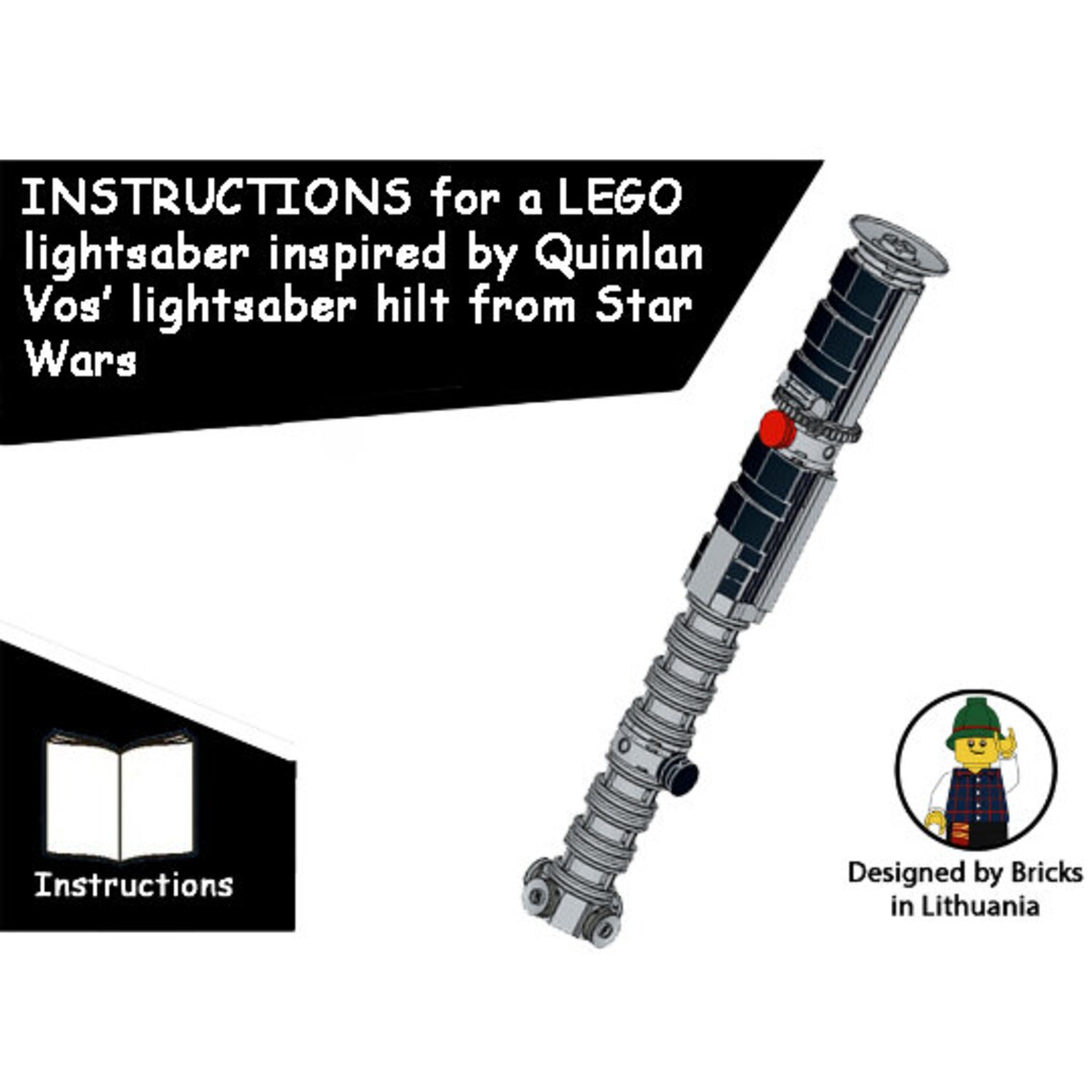 INSTRUCTIONS for a LEGO Lightsaber Inspired by Quinlan Vos Lightsaber
