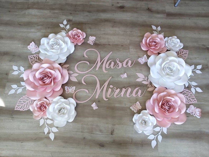 Paper Flowers Nursery Decor Etsy