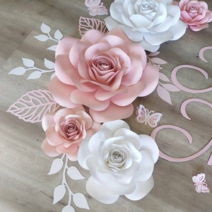 Large Paper Flower Wall Decor: 1st Birthday Party, Nursery Decor