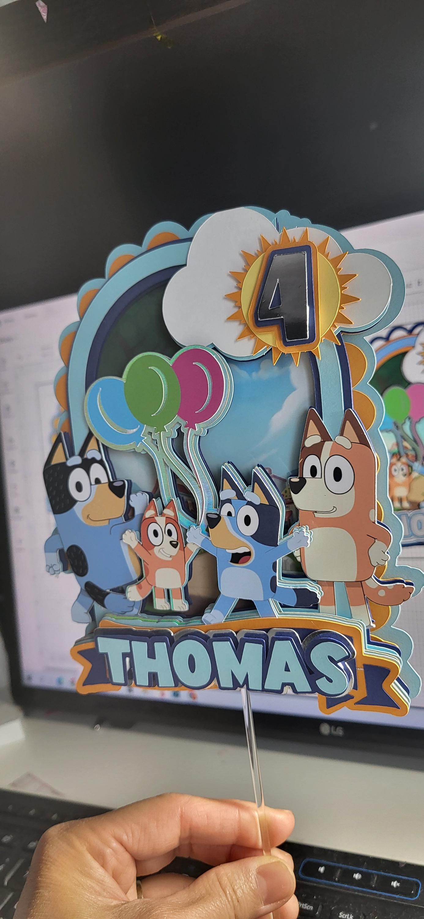 Bluey cake topper
