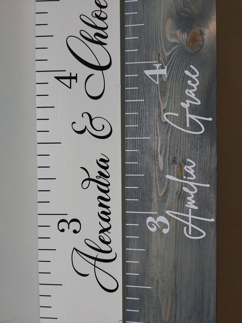 DIY Vinyl Kids Growth Chart Ruler Decal for Boys and Girls/height Ruler ...