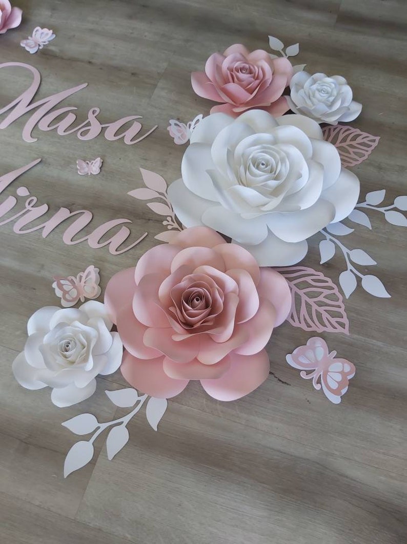 Paper Flowers Nursery Decor Etsy