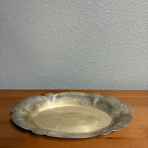 Vintage Antique 1930s Silver Plate Decorative Tray Wm Roger’s