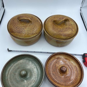 Four pieces of 1970s Handmade pottery