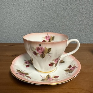 Vintage Royal Albert Pink Rose Tea Cup and Saucer Fine Bone China England