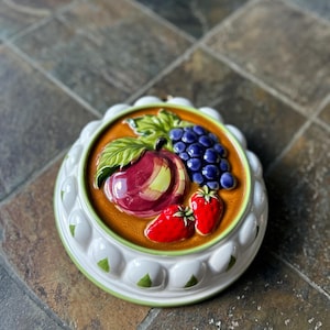 Lovely Vintage Jello Mold by Gailstyn Sutton Ceramic Fruit Style