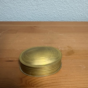 Vintage Brass Egyptian Scarab Bug Beetle Hinged Trinket Box