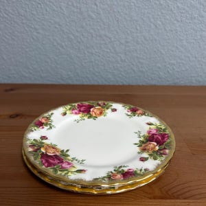 Vintage Royal Albert Fine Bone China 6 Inch Plates Set of 2