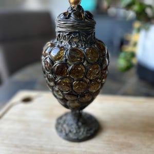 Vintage Bertino Art Glass Vase Lidded Urn